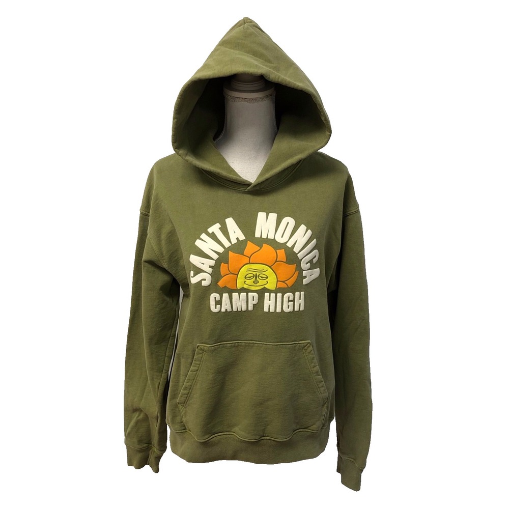 Camp High Collective Hoodie Sweatshirt Unisex Medium‎ Green Graphic Pullover